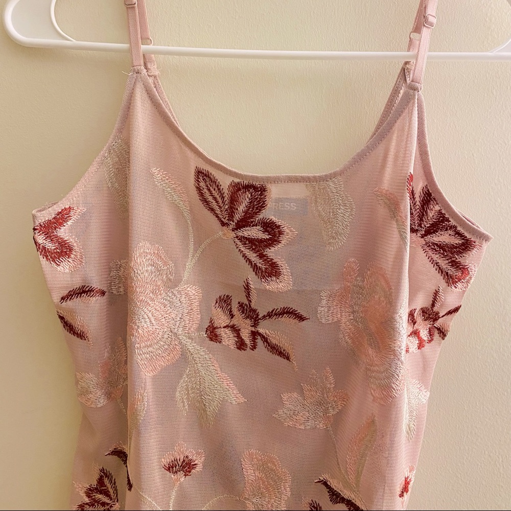 EXPRESS Sheer Floral Bodysuit in Small